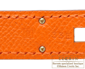 Hermes　Birkin bag 30　Orange　Epsom leather　Gold hardware