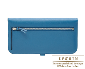 Hermes　Dogon LONG　Blue de galice　Evercolor leather　Silver hardware