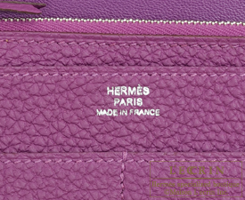 Hermes　Dogon GM　Anemone　Togo leather　Silver hardware