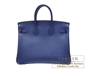 Hermes　Birkin bag 25　Blue saphir　Togo leather　Silver hardware