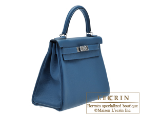 Hermes　Kelly bag 28　Colvert　Clemence leather　Silver hardware