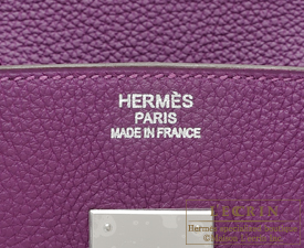 Hermes　Birkin bag 35　Anemone　Togo leather　Silver hardware