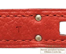 Hermes　Birkin bag 25　Vermillon　Togo leather　Silver hardware