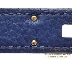 Hermes Birkin bag 30 Blue saphir Clemence leather Gold hardware