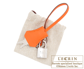 Hermes　Birkin bag 30　Feu/Fire orange　Clemence leather　Silver hardware