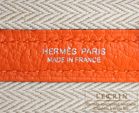 Hermes　Garden Party bag 30/TPM　Feu/Fire orange　Country leather　Silver hardware