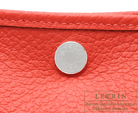 Hermes　Garden Party bag 30/TPM　Rouge pivoine　Country leather　Silver hardware