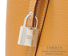 Hermes　Picotin Lock bag 18/PM　Natural sable　Clemence leather　Silver hardware