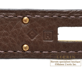Hermes　Kelly bag 32　Retourne　Cacao　Clemence leather　Gold hardware