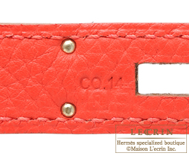 Hermes　Kelly bag 32　Retourne　Rose jaipur　Clemence leather　Silver hardware