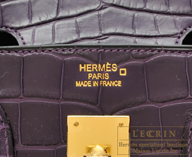 Hermes　Birkin bag 35　Amethyst　Matt alligator crocodile skin　Gold hardware