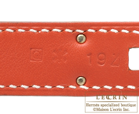 Hermes　Birkin Ghillies bag 40　Sanguine/Ecru　Swift/Toile H　Silver hardware