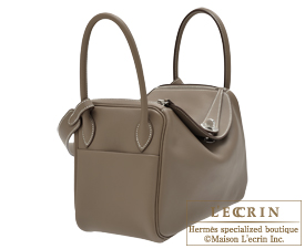 Hermes Lindy bag 26 Etoupe grey Swift 