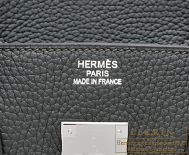 Hermes　Birkin bag 35　Vert fonce　Togo leather　Silver hardware