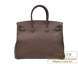 Hermes　Birkin bag 35　Cacao　Togo leather　Gold hardware