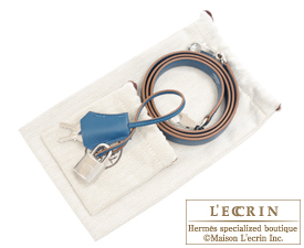 Hermes　Kelly bag 32　Blue thalassa/White　Epsom leather　Silver hardware