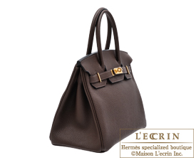 Hermes　Birkin bag 30　Cacao/Cacao brown　Togo leather　Silver hardware