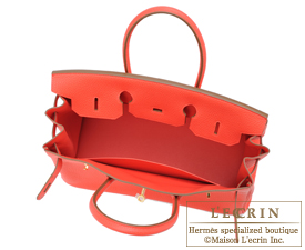 Hermes　Birkin bag 35　Rose jaipur　Clemence leather　Gold hardware