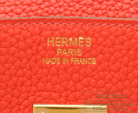 Hermes　Birkin bag 35　Rose jaipur　Clemence leather　Gold hardware