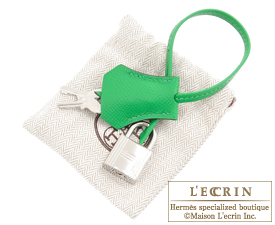 Hermes　Birkin bag 30　Bambou/Bambou green　Epsom leather　Silver hardware