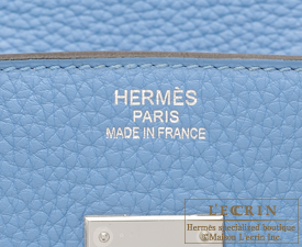 Hermes　Birkin bag 35　Blue paradise　Clemence leather　Silver hardware
