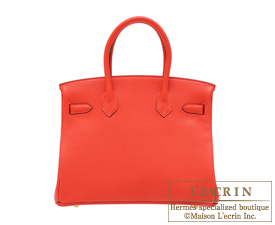 Hermes　Birkin bag 30　Rouge pivoine　Togo leather　Gold hardware