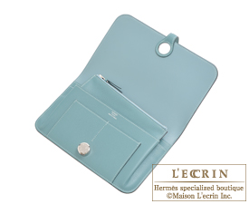 Hermes　Dogon GM　Ciel/Sky blue　Evercolor leather　Silver hardware