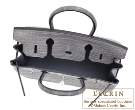 Hermes　Birkin bag 30　Paris grey/Gris paris　Matt alligator crocodile skin　Silver hardware