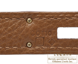 Hermes　Kelly bag 35　Alezan　Togo leather　Silver hardware
