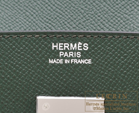 Hand Stitched Hermes Birkin 30 Bag in 2q Vert Anglais Epsom