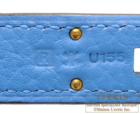 Hermès Blue Clemence Leather Birkin 35