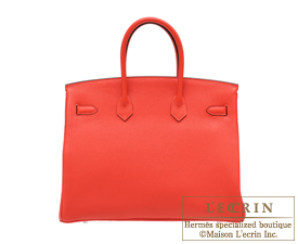 Hermes　Birkin bag 35　Rouge pivoine　Togo leather　Silver hardware