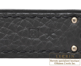 Hermes　Kelly bag 32　Retourne　Plomb　Clemence leather　Silver hardware