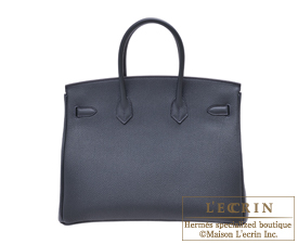 Hermes　Birkin bag 35　Blue ocean　Togo leather　Silver hardware