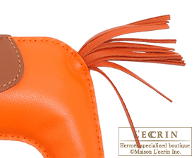 Hermes　Rodeo charm　Orange/Brique　Agneau　