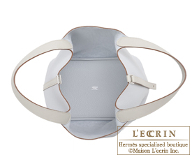 Hermes　Picotin Lock　Touch bag MM　Blue pale/Pearl grey　Clemence leather/　Swift leather　Silver hardware