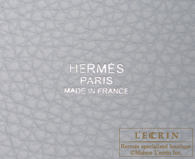 Hermes　Picotin Lock　Touch bag MM　Blue pale/Pearl grey　Clemence leather/　Swift leather　Silver hardware