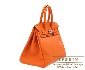 Hermes　Birkin bag 35　Orange　Togo leather　Silver hardware