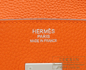Hermes　Birkin bag 35　Orange　Togo leather　Silver hardware