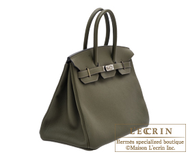 Hermes　Birkin bag 35　Olive green/Vert Olive　Togo leather　Silver hardware