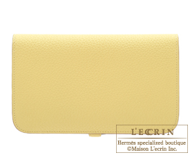 Hermes　Dogon GM　Jaune poussin　Togo leather　Matt silver hardware