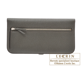 Hermes　Dogon LONG　Olive green/Vert Olive　Togo leather　Silver hardware