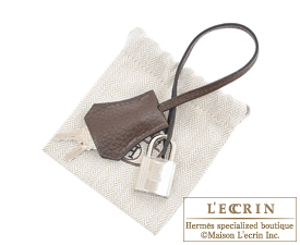 Hermes　Birkin bag 30　Cafe/Coffee　Clemence leather　Silver hardware