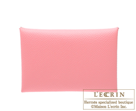 Hermes　Calvi　Rose confetti　Epsom leather
