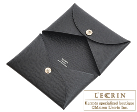 Hermes　Calvi　Black　Epsom leather
