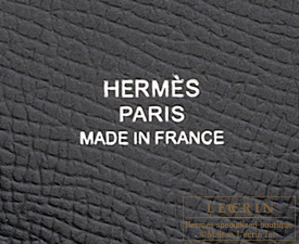 Hermes　Calvi　Black　Epsom leather