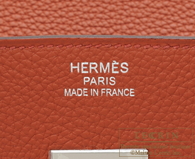 Hermes　Birkin bag 35　Brique　Togo leather　Silver hardware