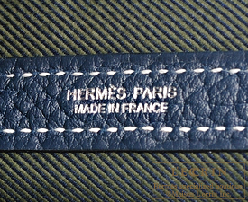 Hermes　Garden Party bag TPM　Blue de presse　Negonda leather　Silver hardware