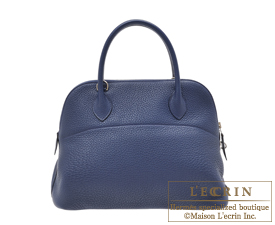Hermes　Bolide bag 31　Blue de malte　Clemence leather　Silver hardware