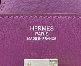 Hermes　Birkin bag 25　Anemone　Swift leather　Silver hardware